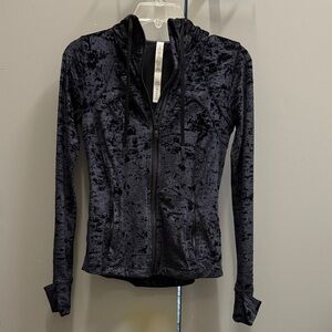 lululemon athletica Crushed Velvet Full-Zip Hoodie in Navy